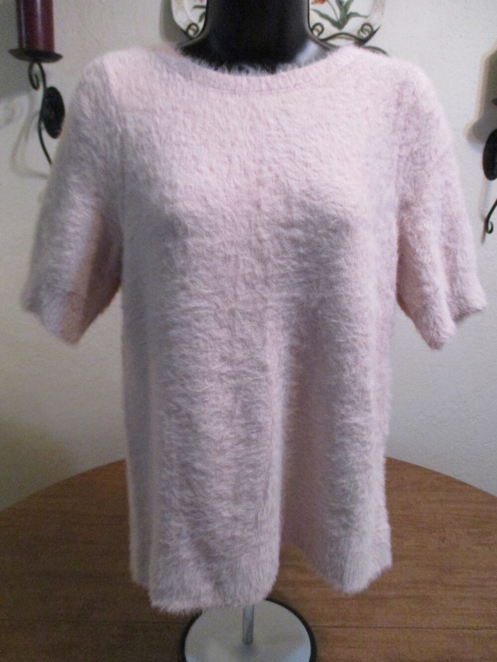 LOFT SHORT SLEEVE PULLOVER PINK SWEATER SIZE